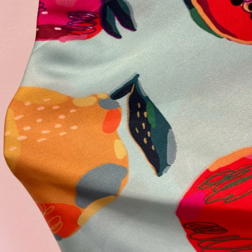 NWT Piper K silky fruit patterned scarf kerchief